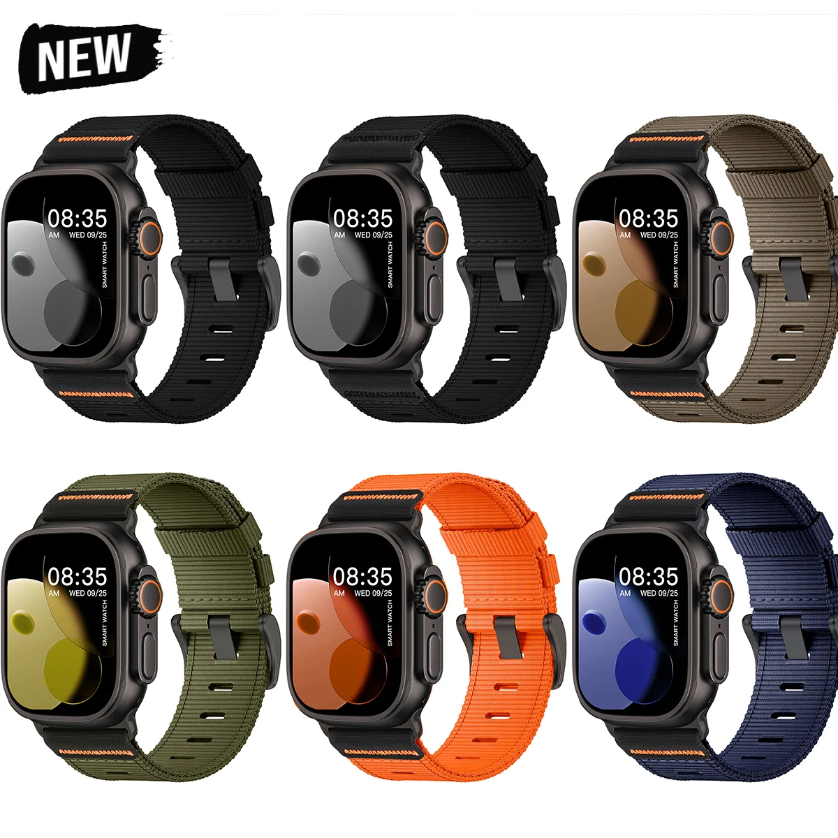 Nylonarmband für Apple Watch Bands Serie 11/10/9/8/7/6/SE/Ultra 3 49mm 46mm 45mm 44/42/41/40mm Gürtelarmband Correa iWatch Armband