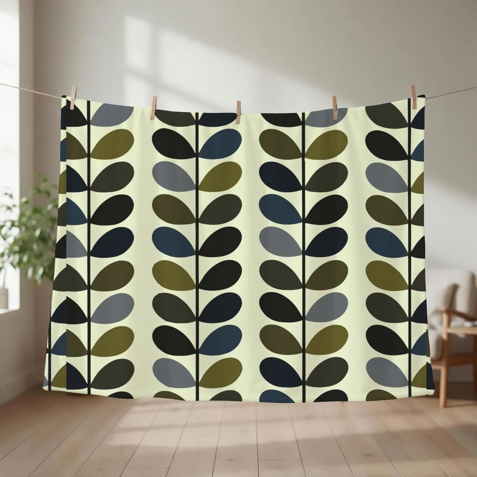 orla kiely,,orla kiely pattern Throw Blanket couch cozy soft plush fuzzy picnic outdoor blanket