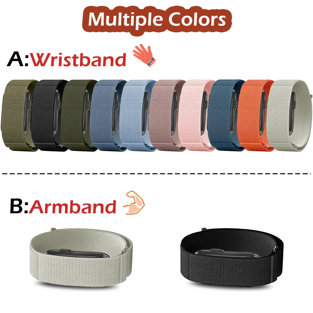 Smart Band Wristband for Garmin CIRQA Soft Nylon Strap Lightweight Adjustable Elastic Bracelet Accessories for Garmin CIRQA