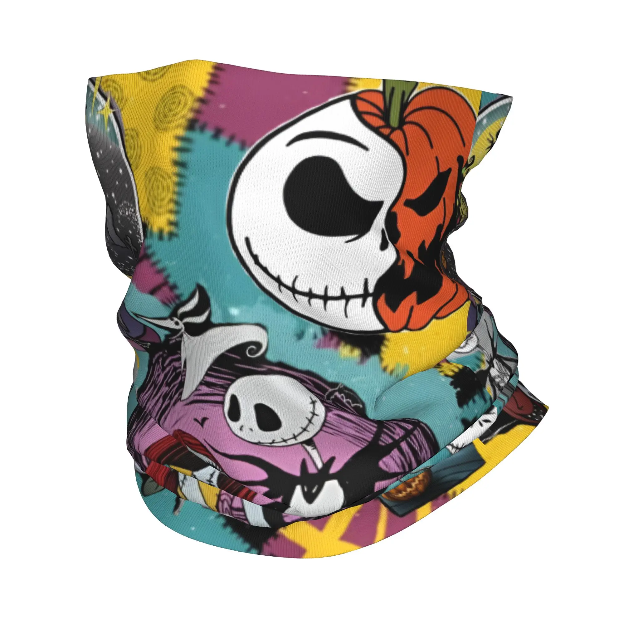 

Индивидуальный шарф-бандана «Кошмар перед Рождеством» для женщин и мужчин, зимний лыжный шарф-труба, гейтер, маска для лица с мультяшными персонажами