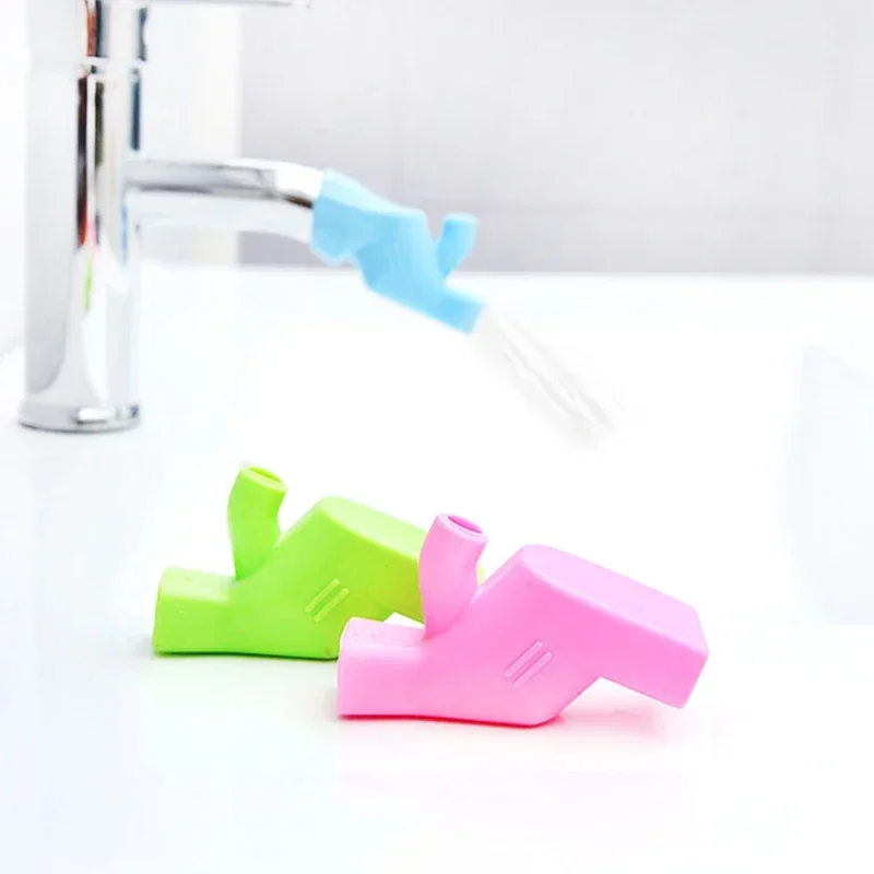 1PCS Kitchen Sink Faucet Extender Rubber Elastic Nozzle Guide Children Water Saving Tap Extension For Bathroom Accessories