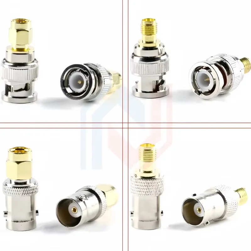 1Pcs SMA to BNC Adapter Male to Female RF Connector Kit for Antenna Extension Cable BNC-SMA Connectors