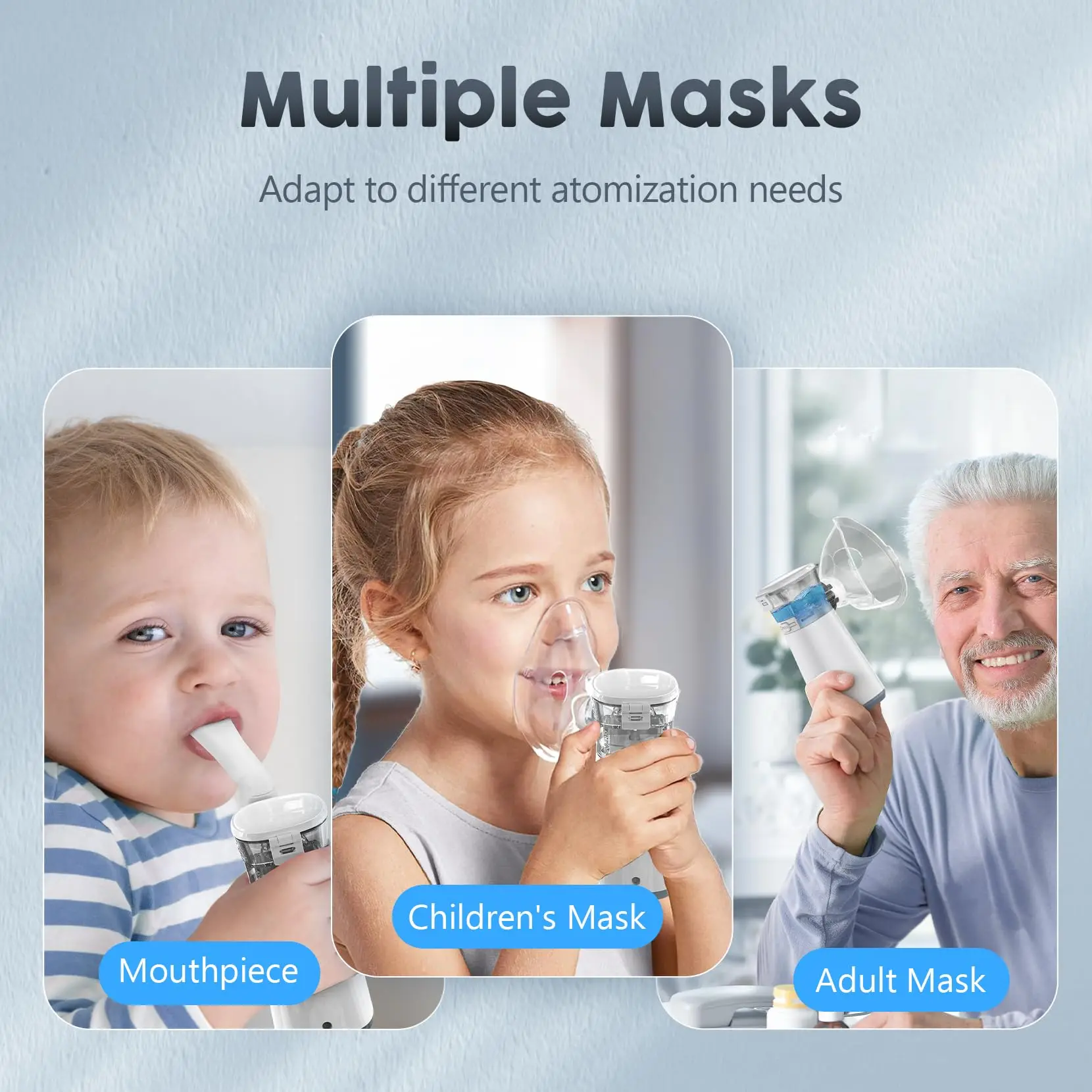 Mesh Atomizer Silent Inhaler Nebuliser Inhalator for Kids Nebulizador Handheld Portable Autoclean Inhale Nebulizer