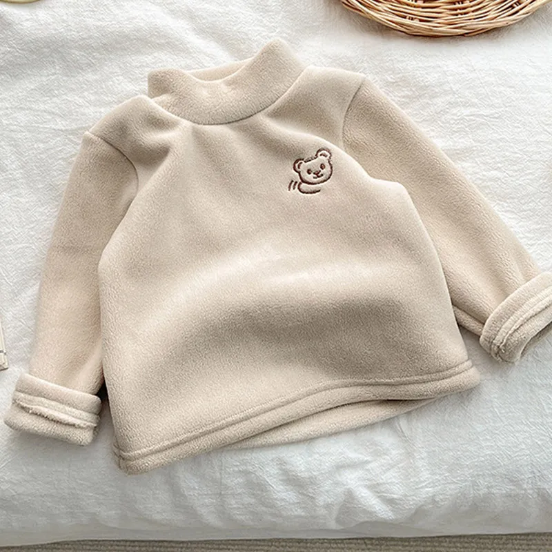 Baby Boys Girls Clothes Winter 2024 New Newborn Infant Casual Long Sleeve Tops Shirts Cartoon Bear Sweatshirts Korea Style