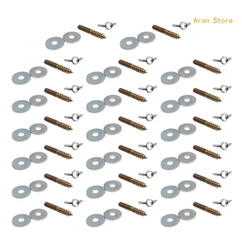 20Packs Birdcage Screw Washers Set Installation Tool Hanging Perch Fixed Screws H3CF