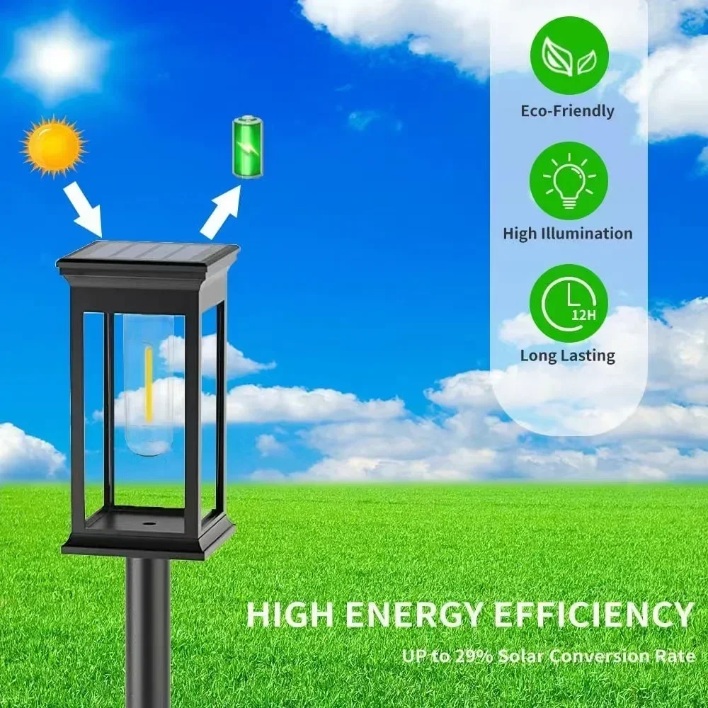 Solar Pathway Lights Outdoor Solar Powered Garden Lights for Walkway Yard Backyard Lawn Patio Landscape Lighting Decoration view 4