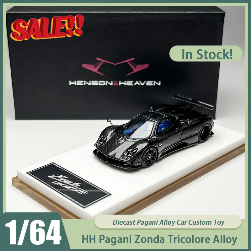 

New In Stock Hh Model 1:64 Pagani Zonda Huayra Tricolore Alloy Model Car Miniature Diecast Pagani Ornaments Custom Toys Kid Gift