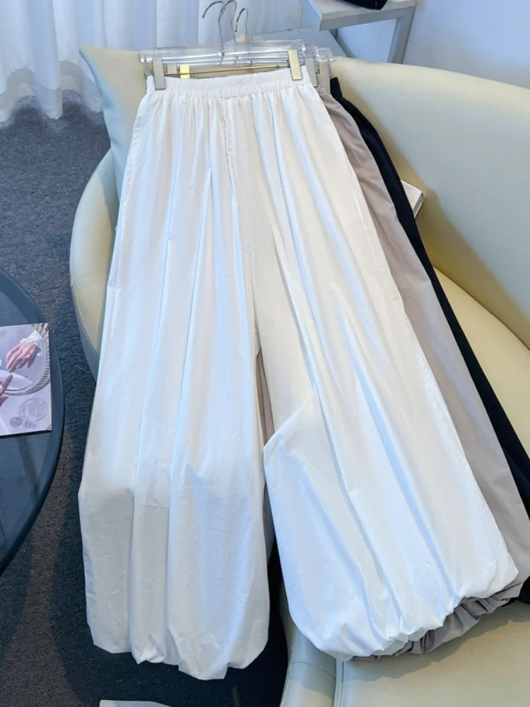 

Loose Wide Leg Pants Women Summer New Style Thin Lazy Loose Cuffed Lantern Walking Pants Floral Bud Straight Cut Loose Trousers
