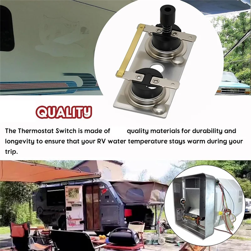 -A96Z 2PCS Interruptor do termostato 232306   Compatível com peças de aquecedor de água suburbana RV 120V, termostato de aquecedor de água RV