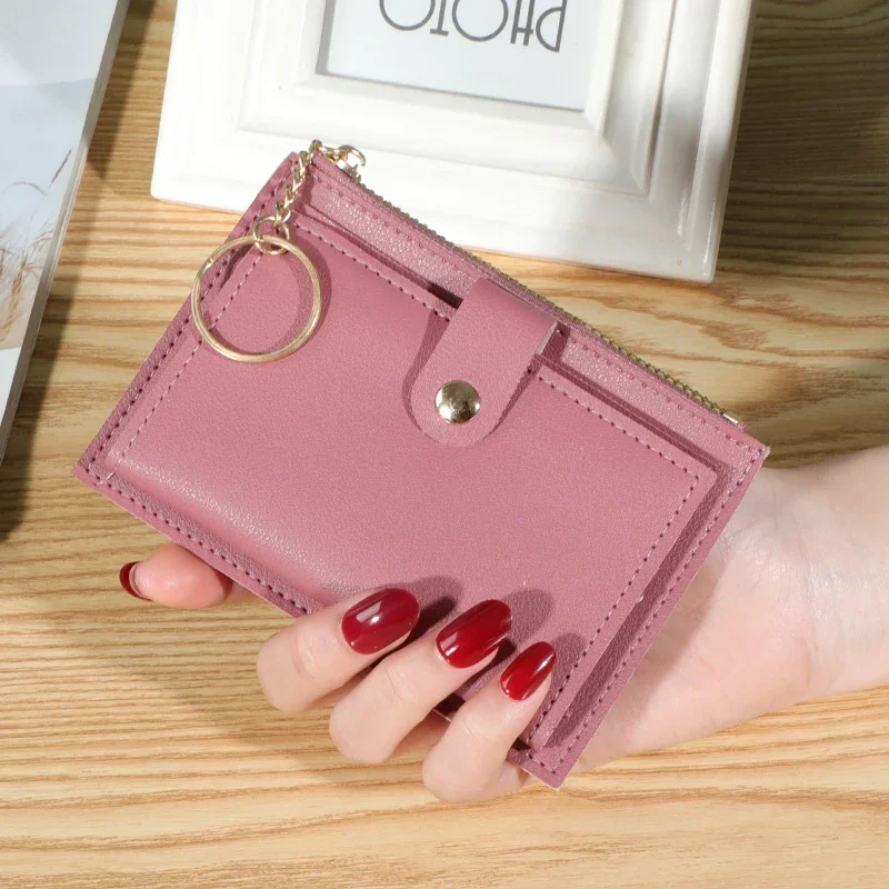 Trendy Ultra-thin Coin Purse Multi-functional Card Case Portable Travel Zipper Card Case