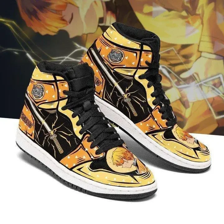 New Anime shoe Kamado Tanjirou Nezuko Zenitsu Demon  costumes Customized low top and high top sneakers Gift for boys girl trend