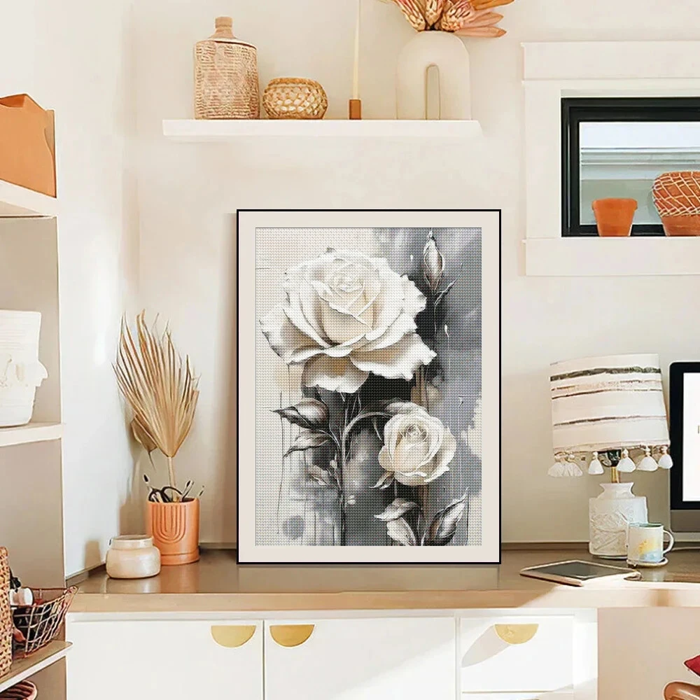 Lukisan Seni Berlian DIY 5D Bu - Embroidery Rose ulasan dan harga