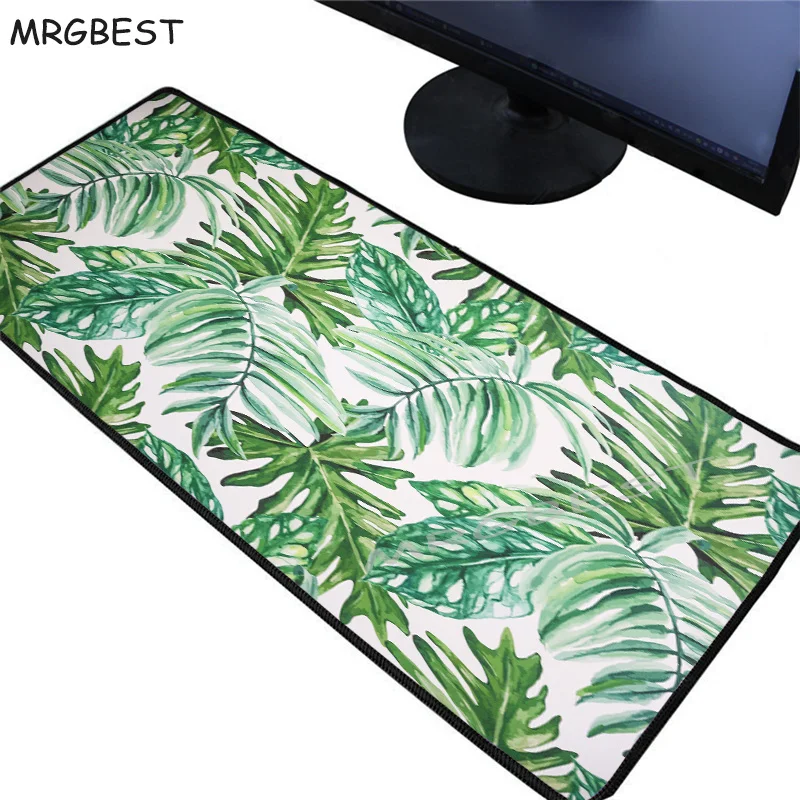 

MRGBEST Banana Leaf Plant Large Gaming Mouse Pad Cs Lock-edge Keyboard Desk Non-slip Rubber for Notebook Laptop Gamer Mat XXL