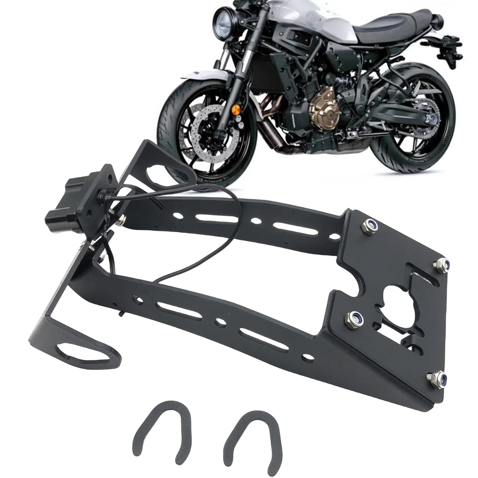 

Motorcycle License Plate Tail Tidy Holder with LED Light For YAMAHA XSR900 2022-2024
