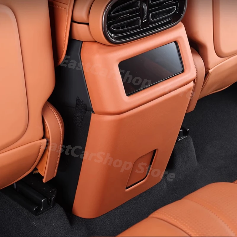 For BYD Yang Wang U8 2023 2024 Car Rear Armrest Box Anti Kick Panel Cover Protector Trim Sticker Air Outlet Frame Accessories