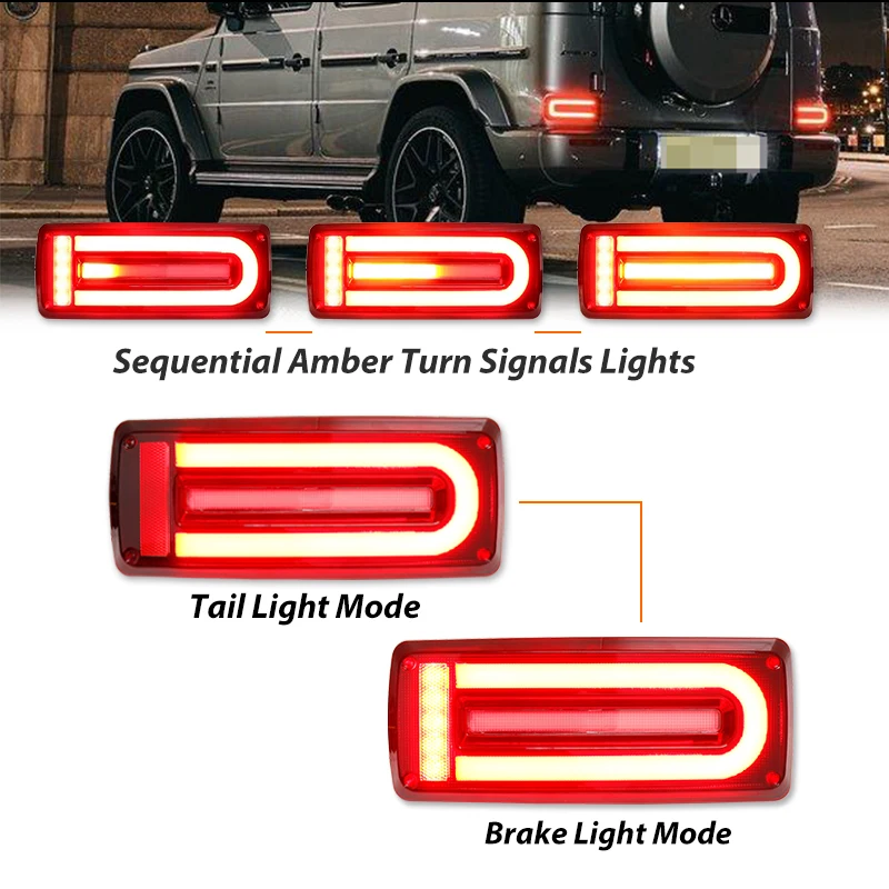G63 ＬＥＤ　テールランプ 2pcs Full LED Sequential Turn Signal Light Blink Tail Lights