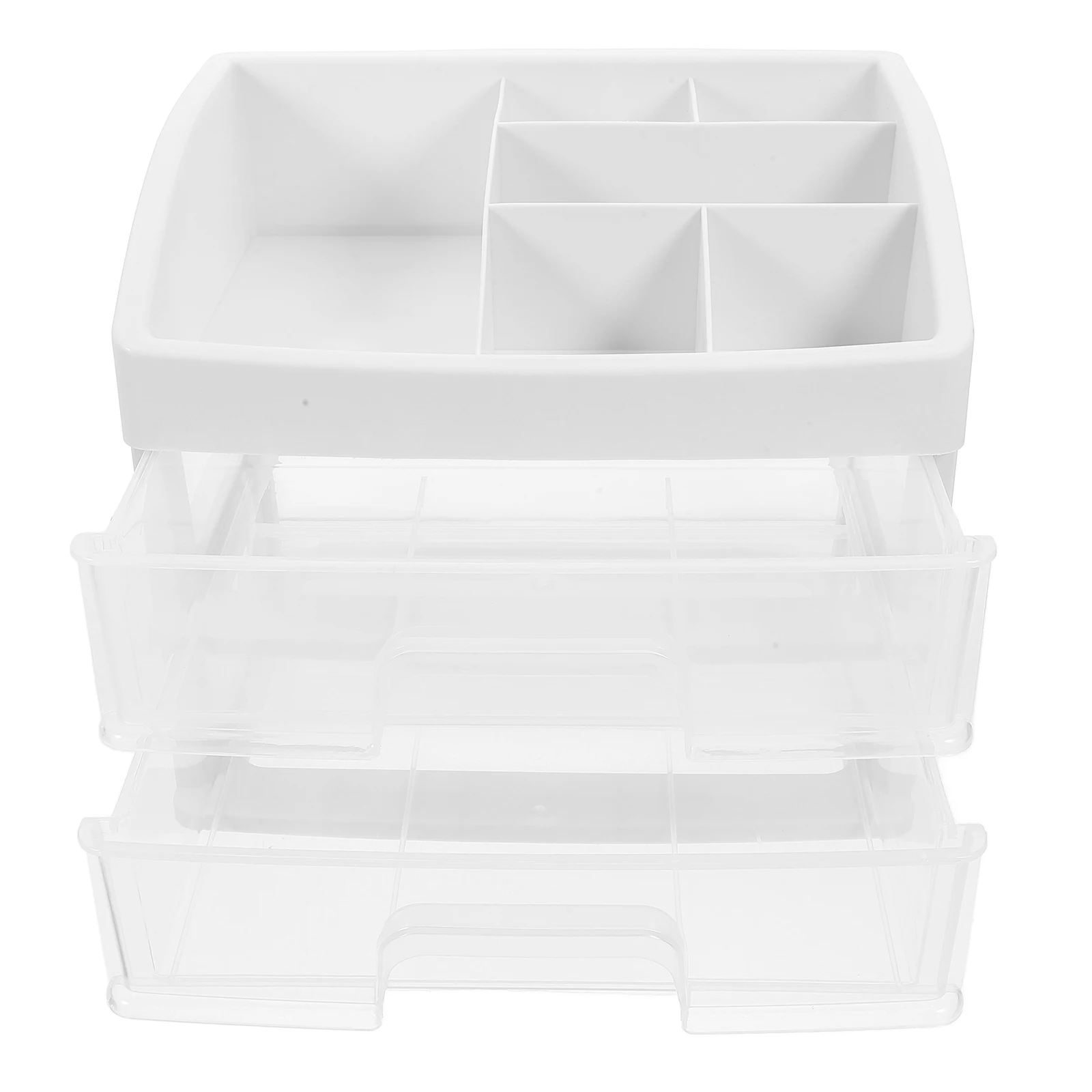 

Desktop Organizer Multi-layer Drawer Storage Box with Drawers Cosmetics Travel Organiser White