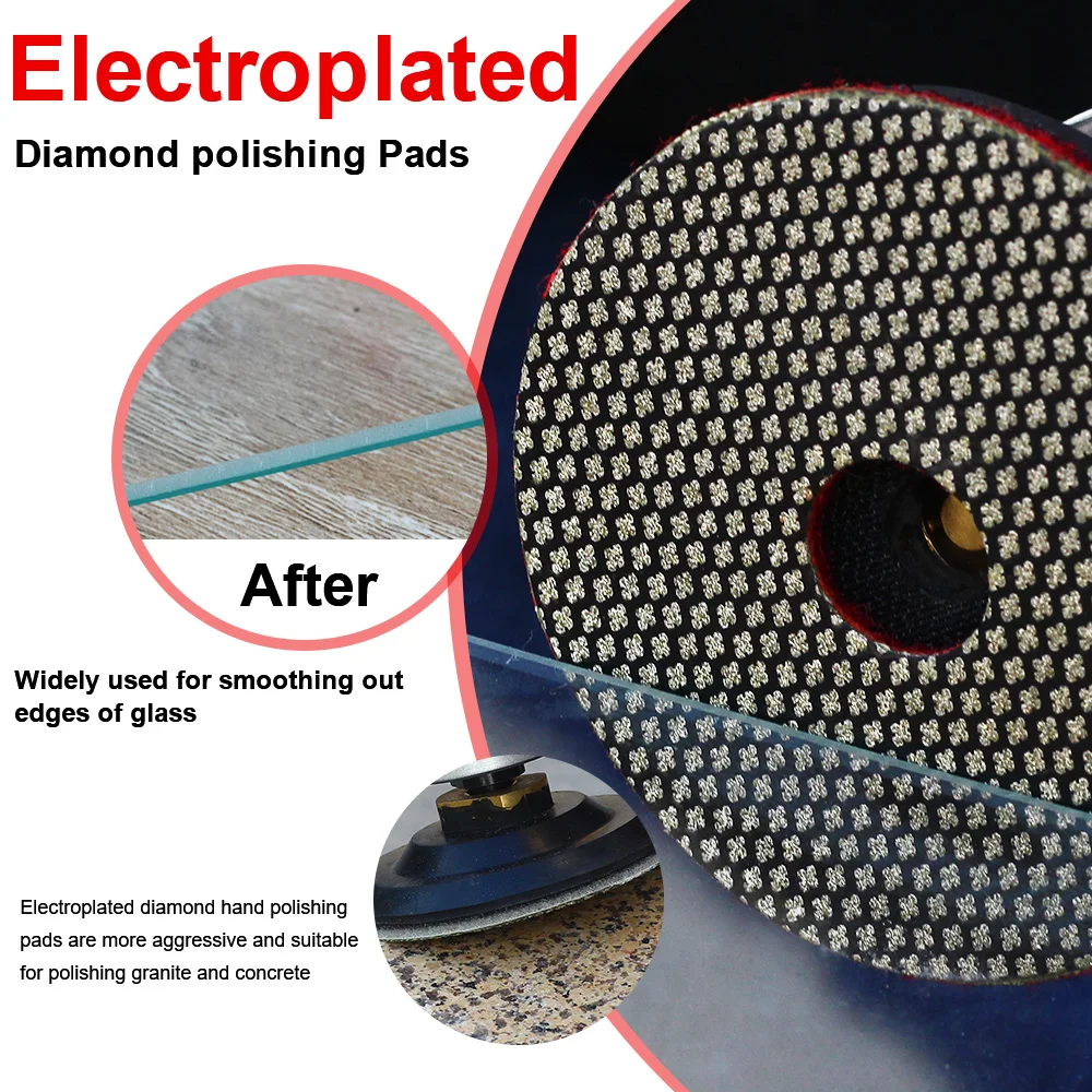 180mm Glass Electroplated Diamond Polishing Pads Hand Polishing Pads Quick And Shart Sanding Of Glass Concrete Stone Surfaces