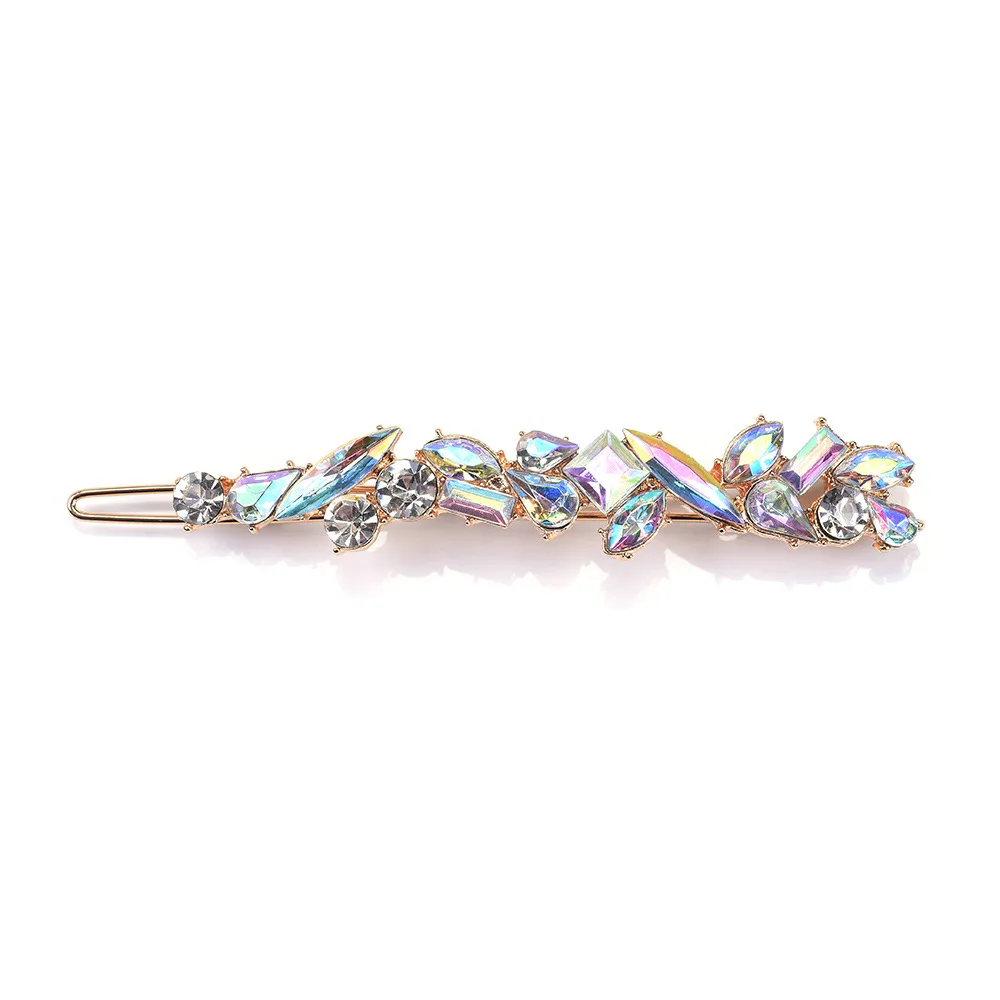 3 PCS Set Chic Barrettes Hairclip Jewelry Accessories 2024 Trendy Geometric Multicolor Crystal Rhinestone Hair Clip for Women