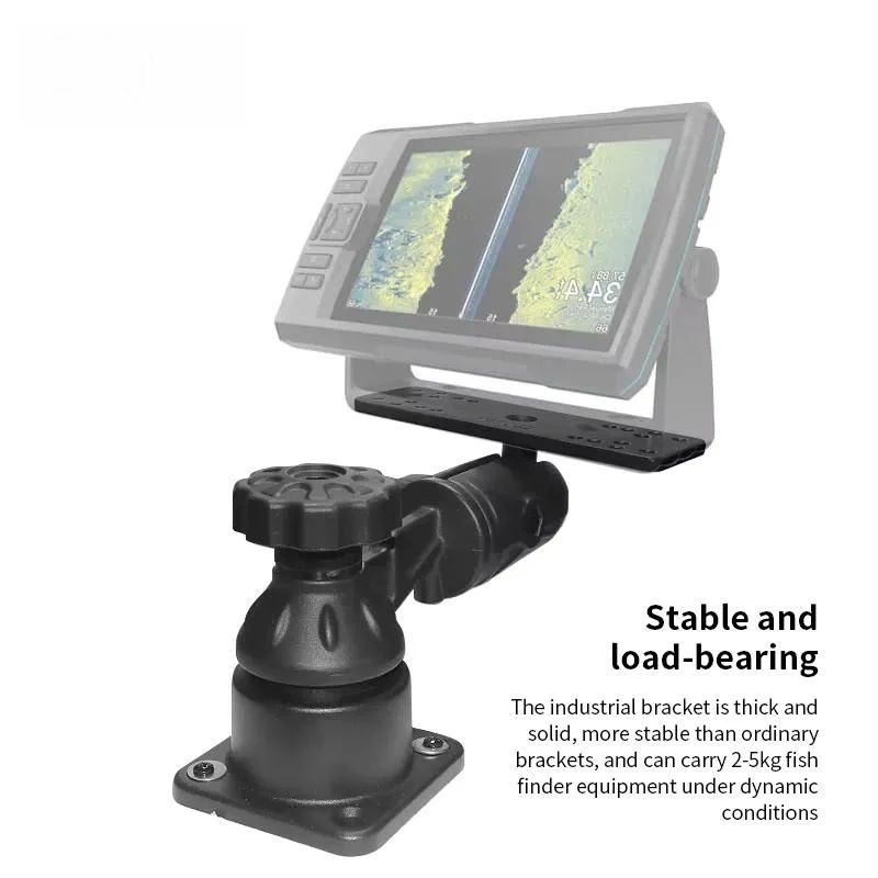 6 Horizontal Swing Arm Fish Finder Holder 360 Degree Aluminum Marine GPS Chart Plotter Mount