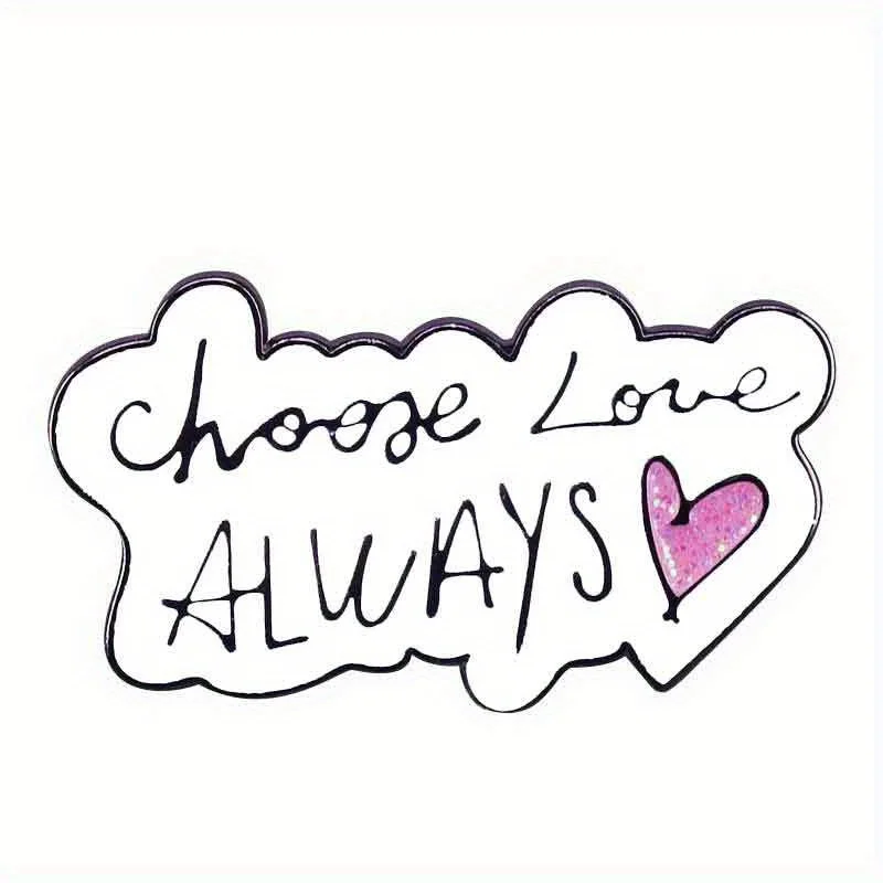 Levate Your Style with 'Choose Love Always' Brooch Pin Accessory Backpacks