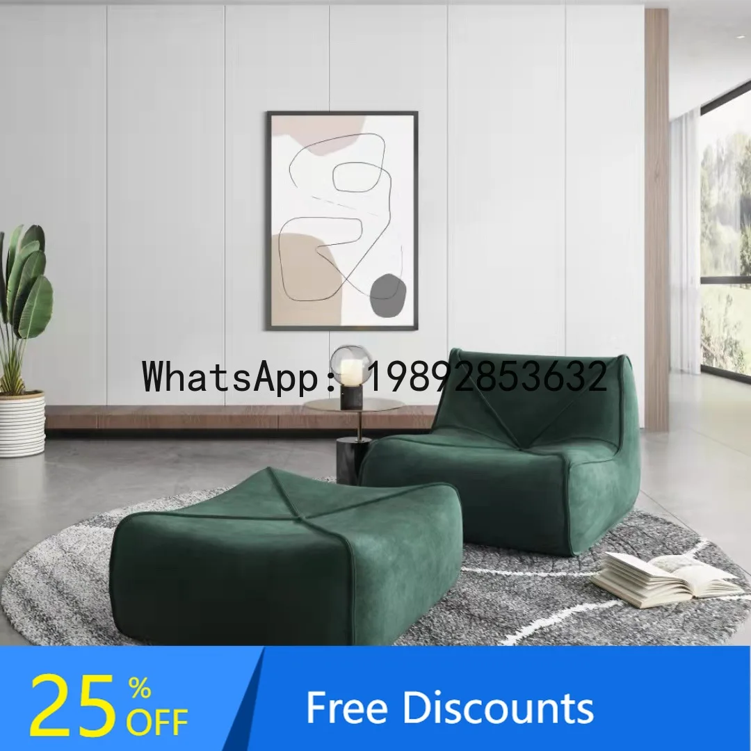LYY Fabric Sofa Chair Lazy Single Leisure Caterpillar Vintage Bedroom Living Room Small Sofa