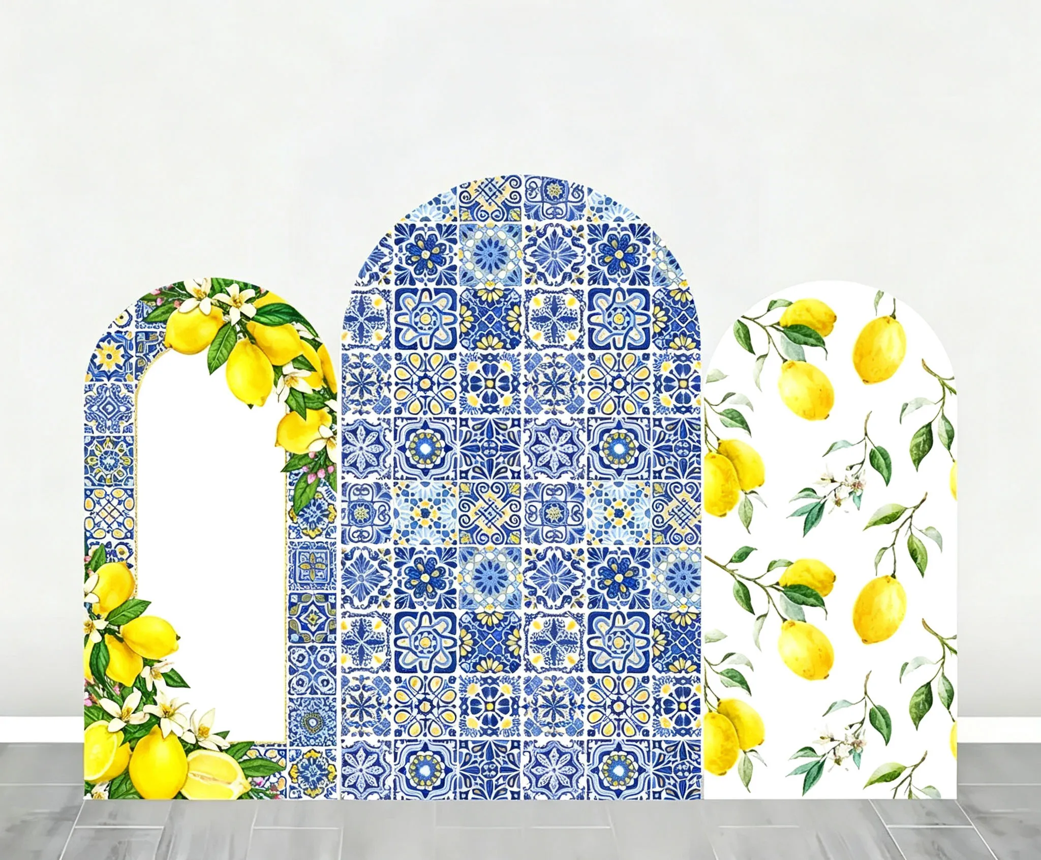Photography Names - Custom 2-Side Tiles Lemon Baby Shower