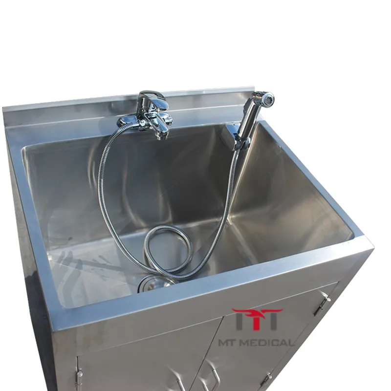 

Mt Medical Stainless Steel Pet Bath Pool Small Pet Bath Tub for Flushing Tray