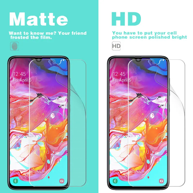 Anti-Glare Matte Film For Samsung Galaxy A10 A11 A20 A20e A20s A30 A31 A40 A41 A50 A51 A52 A70 HD glossy Film Cover