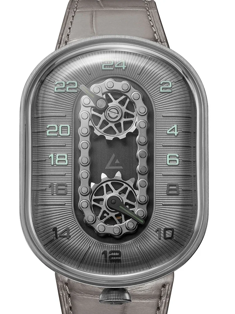 Angles Time Chain Glow Swiss Movement Large dial Oval Sapphire niche automatic mechanical watch