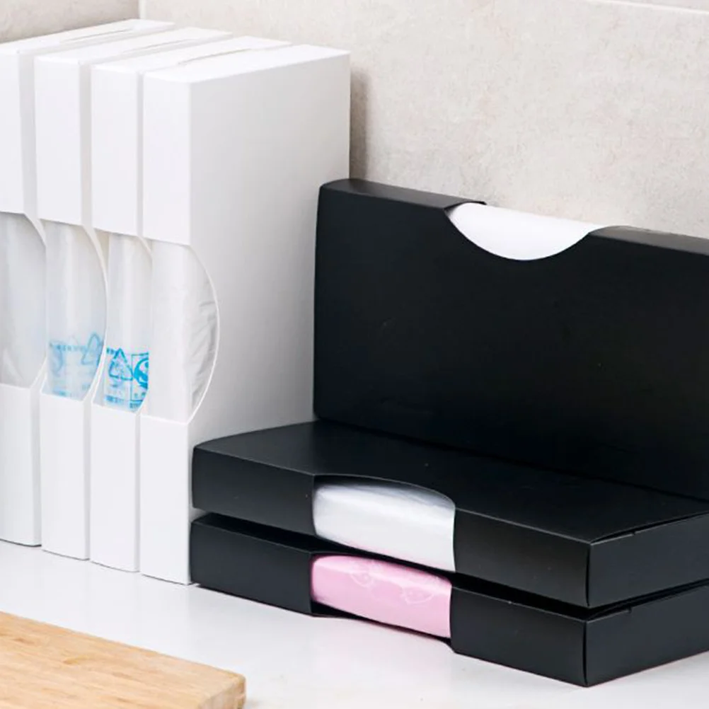 

2pcs Trash Bag Dispenser Plastic Storage Box For Kitchen Bathroom Home Use Keeps Garbage Bags Organized Space-Saving Holder