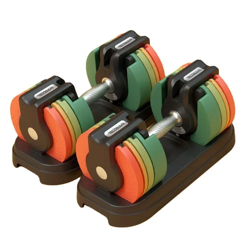 

Fitness Power Weight Lifting Training Quickly Automatic Adjustable 50LB Dumbbell Set