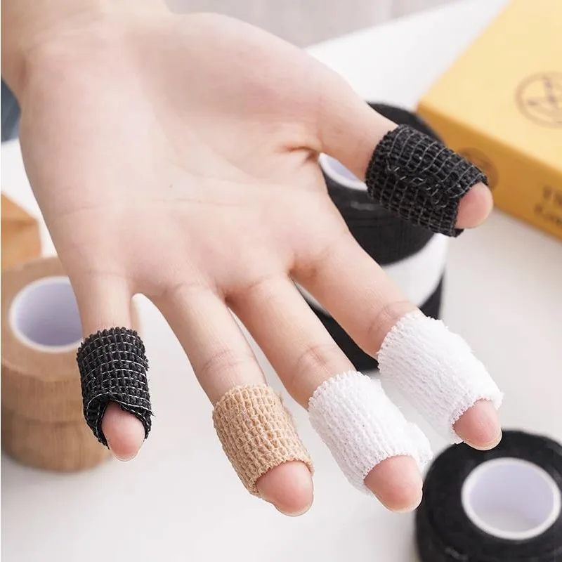 Bande Japonaise Auto-Adhésive pour les Ongles et les Doigts, Non Tissée, Respirante, Polissage, Enlèvement, Non Dommagrant