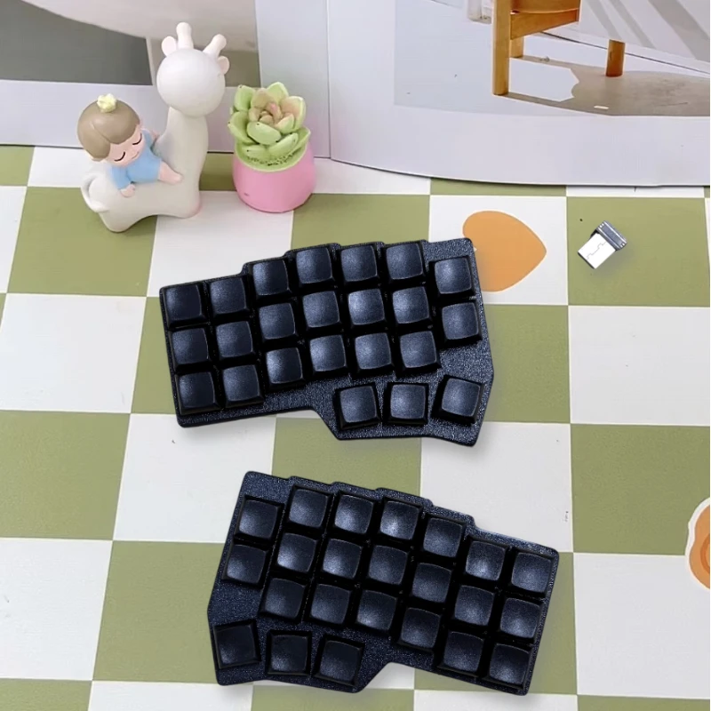 W-CORNEV4.1 Split Keyboard 2.4G Wireless Low Profile Hot Swap Customized Ergonomic Keyboard Gaming Office Mechanical Keyboard