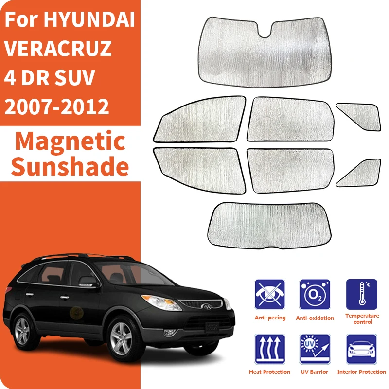 Custom Car Window Sunshade Anti-UV Car Sun Window Visors Sunshade Covers Accessories For HYUNDAI VERACRUZ 4 DR SUV 2007-2012