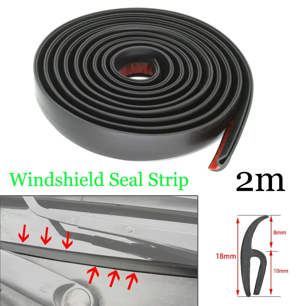 6.5ft Car Rubber Seal Strip Trim Car Front Rear Windshield Sunroof Weatherstrip Auto Sealants Car Rubber Sealing Strips
