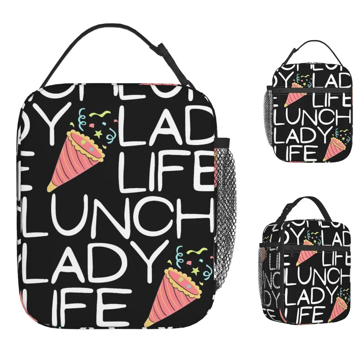 

Lunch Lady Life Lunch Bag Fashion Lunch Box Outdoor Picnic Portable Insulated Cooler Oxford Graphic Design Thermal Lunch Bags