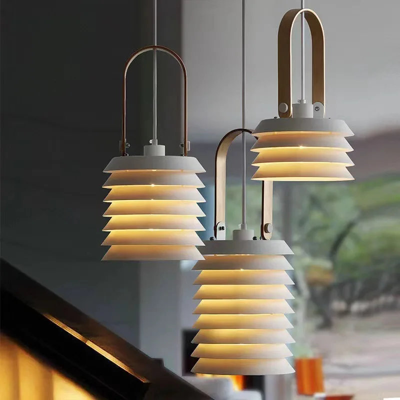 

Wabi Sabi style designer Japanese restaurant pendant light creative bedroom bedside bar counter staircase multi-layer light