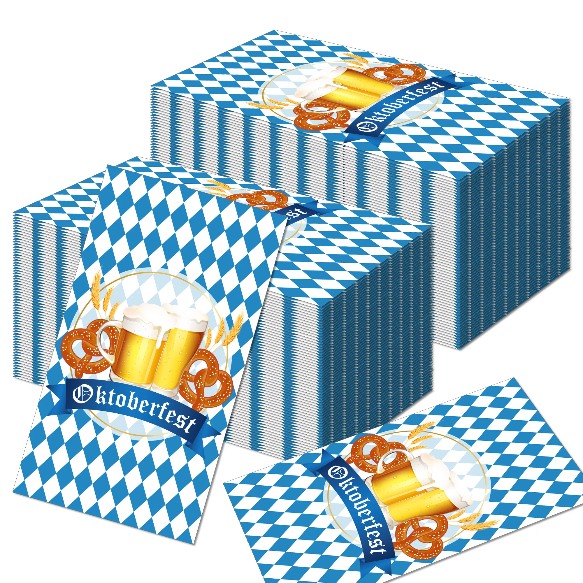 20 Stück Oktoberfest-Gastservietten, Einweg-Seidenpapier, Abendessen, Serviette, Badezimmer, Handtücher für deutsche Bier, Festival, Party – Detail 1