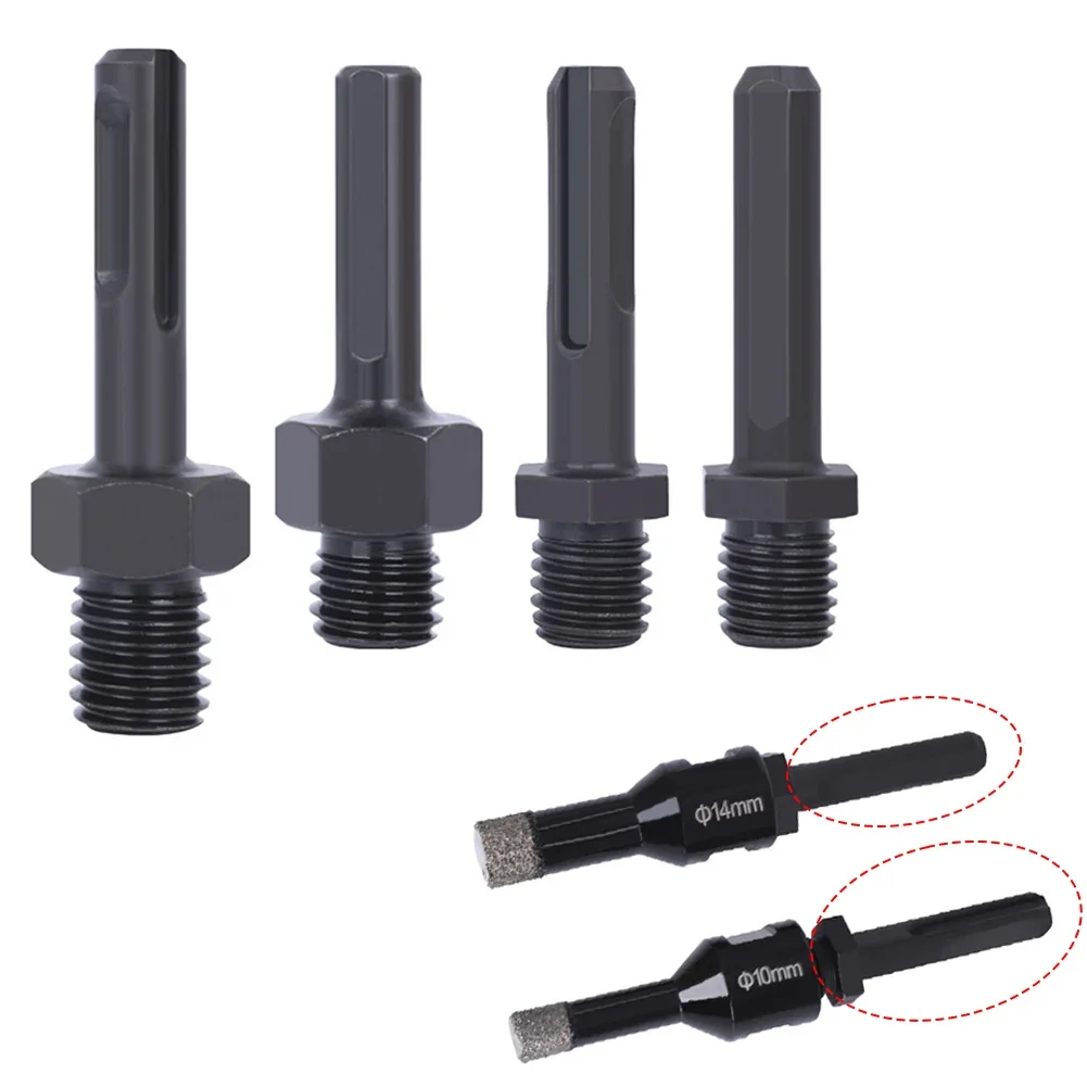 Imagem -05 - Triangular Hex Arbor Sds-plus Shank Adaptar para Bits de Diamante Serra Buraco Cabido na Broca Elétrica Martelo M16 Rosca M14 para Sds