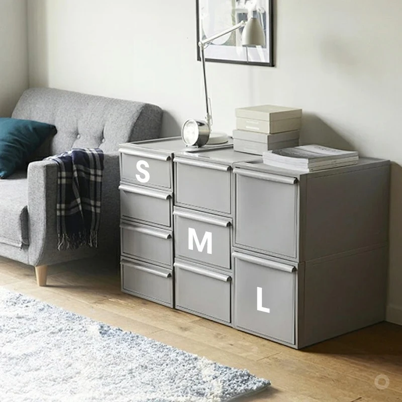 Stackable Drawer Storage Cabinet - Foldable Clothes Organizer with Wheels, Multi-Use Portable Units for Home & Office