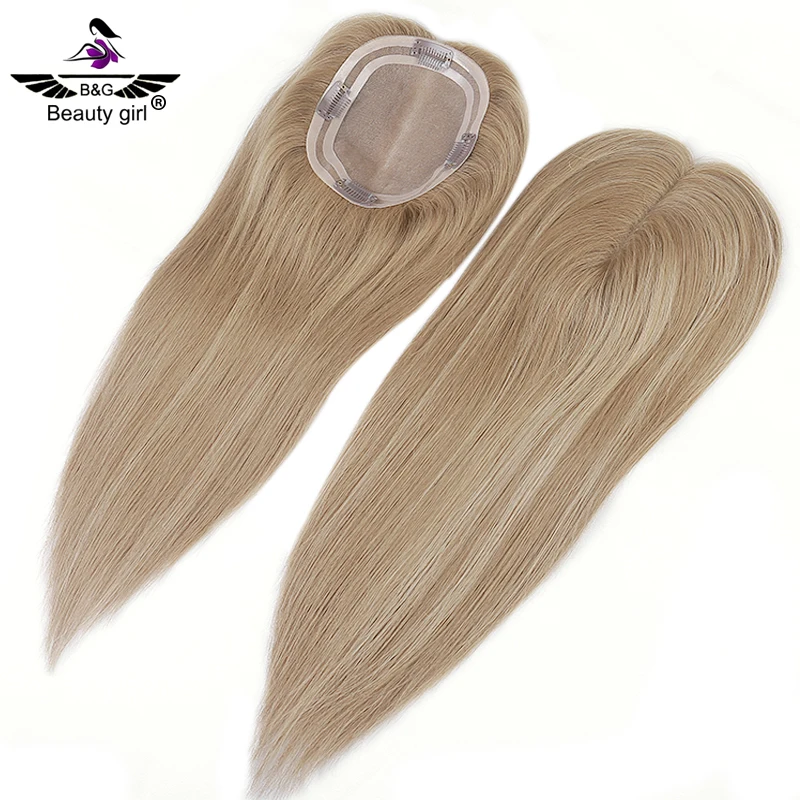 

Highlight Balayage Color Invisible Hair Topper Mono Base Human Topper 5x6 Inch Wiglet For Women With Thinning Hair