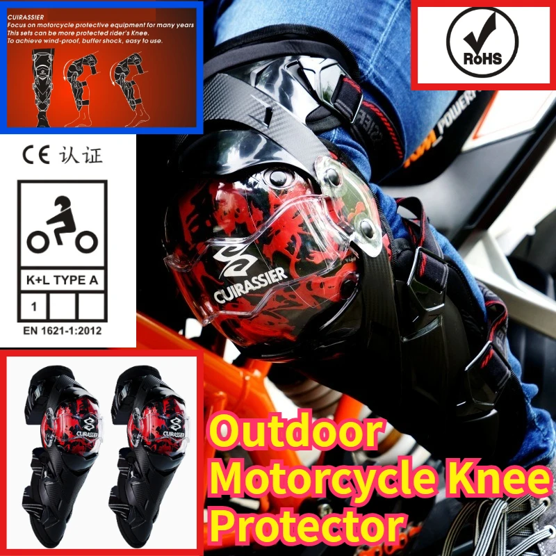 

Motorcycle Knee Protector Knight Riding Gear Adjustable Movable Joint Safety Protective Gear for Off-Road Racing Motocross