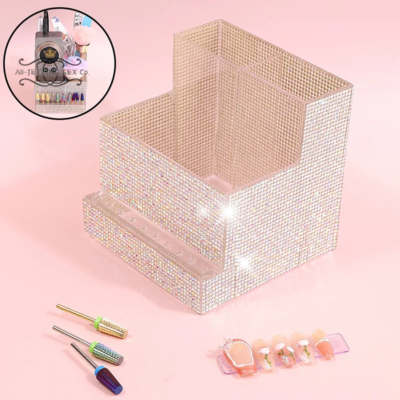 

Diamond Nail Drill Machine Bit Organizer For Nail Training Nail Art Polishing Grinding Drill Organizer Manicure Tool Display Box