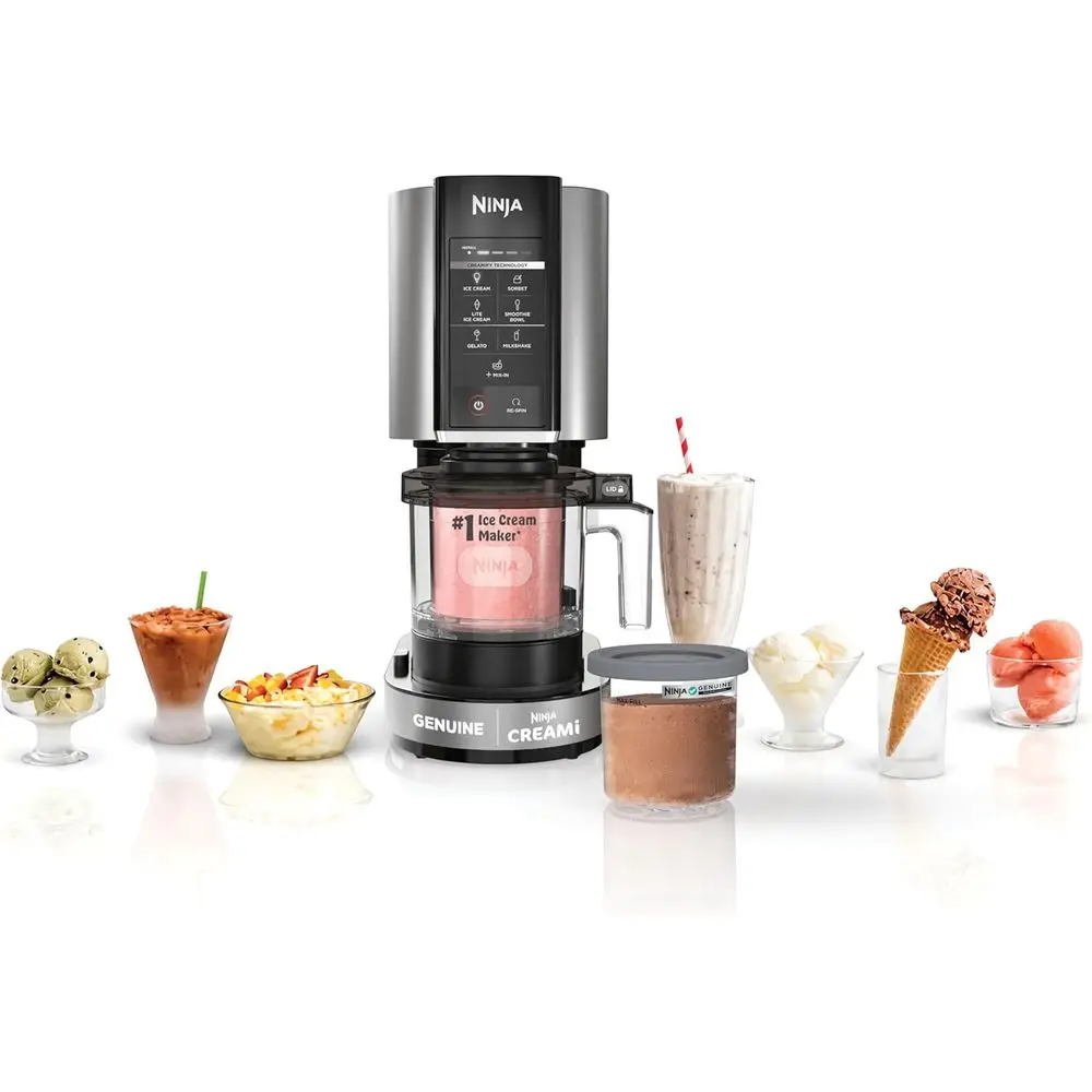 

NC301 CREAMi Ice Cream Maker, or Gelato, Mix-ins, Milkshakes, Sorbet, Smoothie Bowls & More, 7 One-Touch Progs, with (2) Pint Co