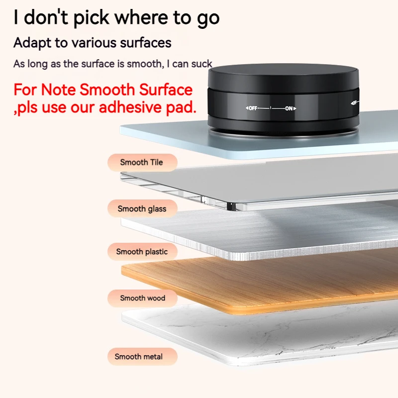 범용 진공 흡입 자기 전화 홀더: 휴대폰과 호환 가능, 자동차, 주방, 욕실 및 체육관 미니 마운트에 적합
