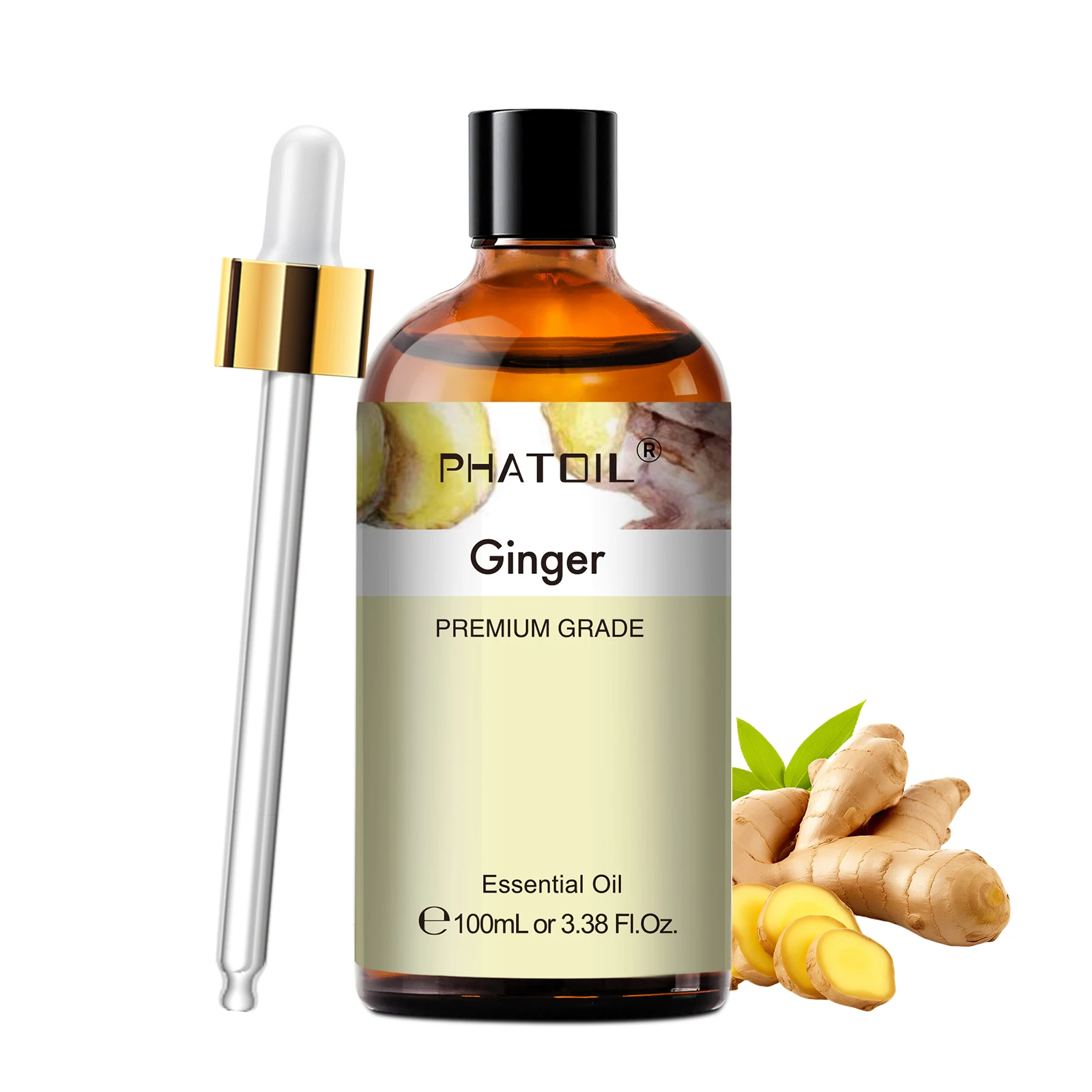 PHATOIL Premium ätherische Öle, 100 ml, Zimt, Rosmarin, Grapefruit, Ingwer, reines ätherisches Aromatherapie-Öl für Diffusor, DIY-Seife – Detail 8