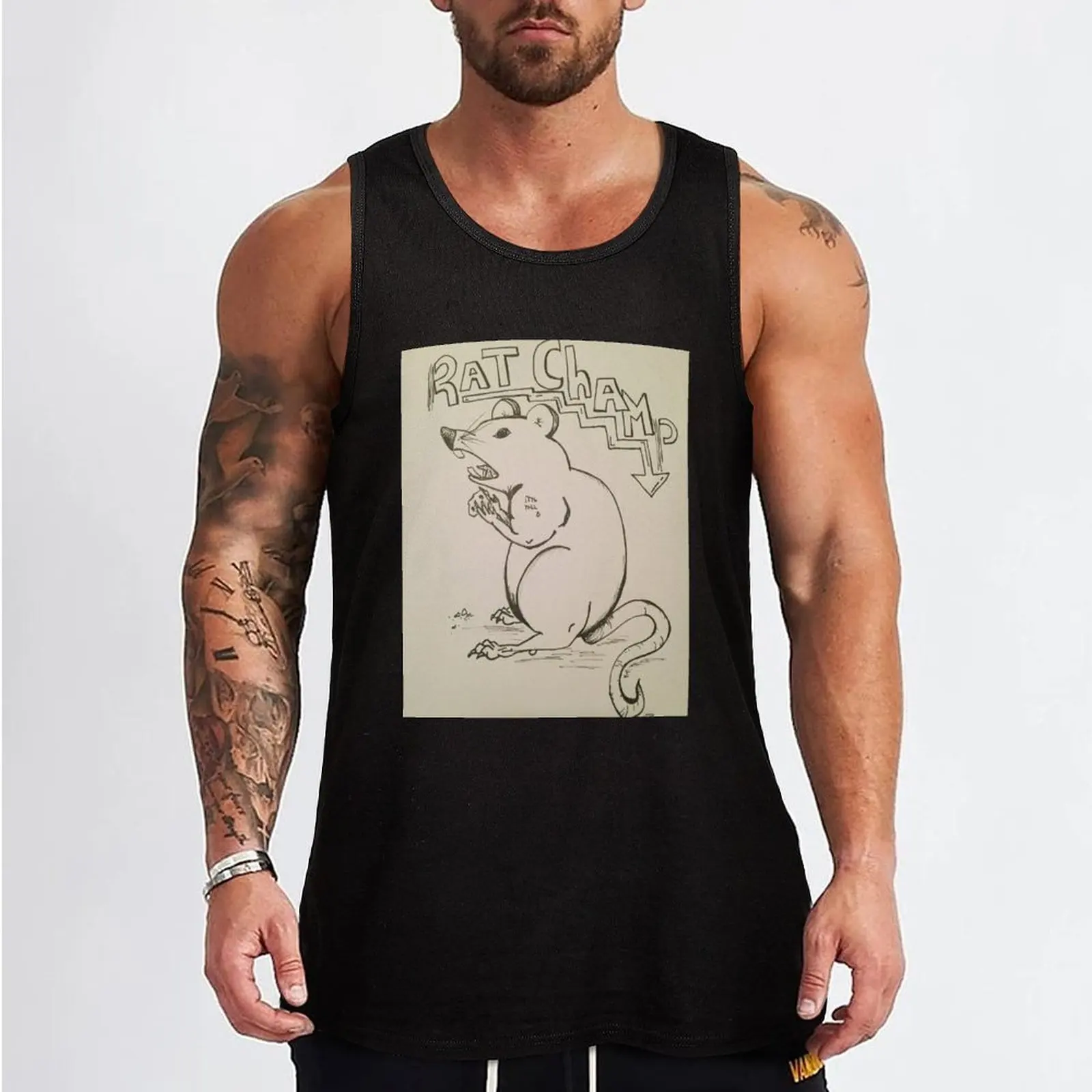 Rat Champ Tank Top Sleeveless T-shirt summer 2024 vest men