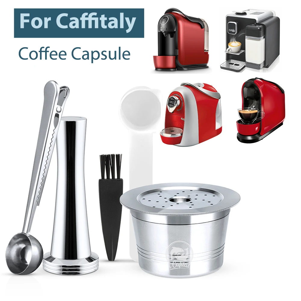 Refillable Coffee Filter For Caffitaly Ruby S21 S22 Tchibo Stainless Steel Capsule Pod Cafissimo Coffee Maker Accessories