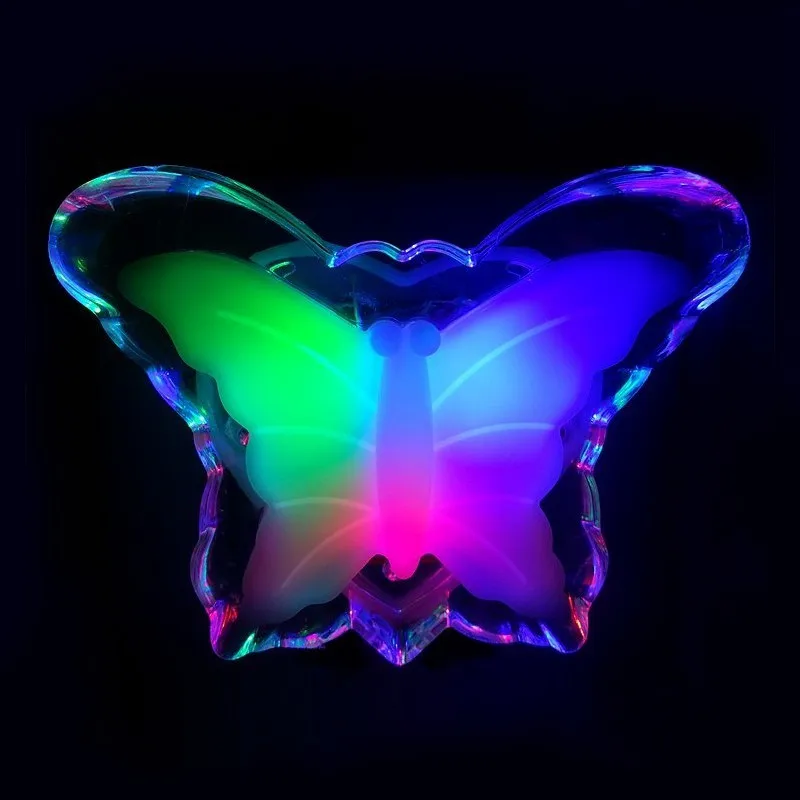 Plug-in LED Night Light Creative Butterfly Shape Lamp Romantic Socket Neon Lights for Children\'s Room Decoration